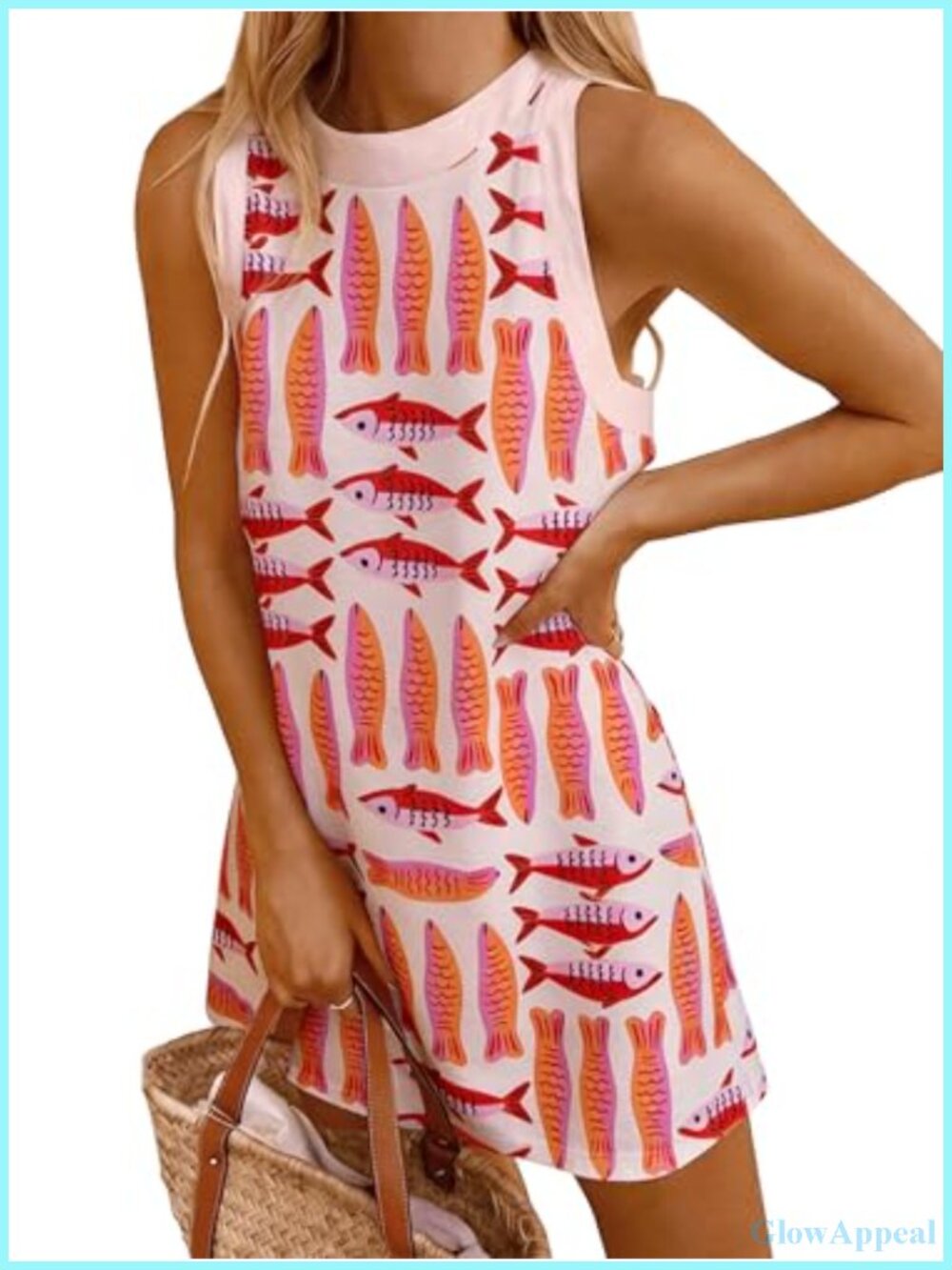 Sleeveless A-Line Mini Tank Dress Casual Summer Beach Sundress